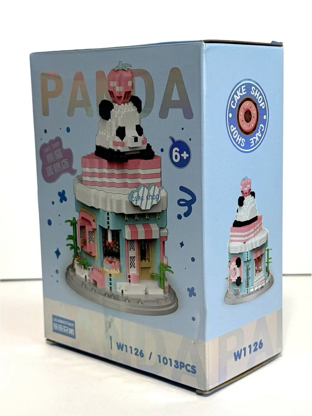 Lele Brother Panda Cake Shop W1126 1013PCS Mini Building Blocks New Sealed